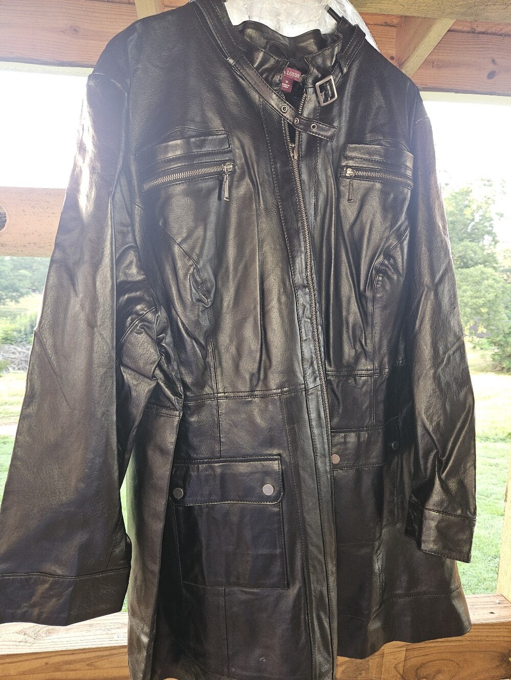 Classic Black Leather Jessica London Women's Jacket